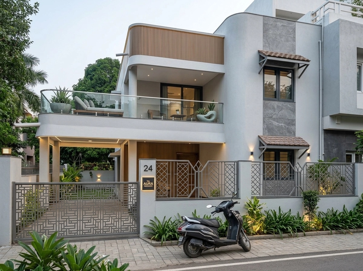 Contemporary Facade Fasad design — facade photo by GenRoom AI