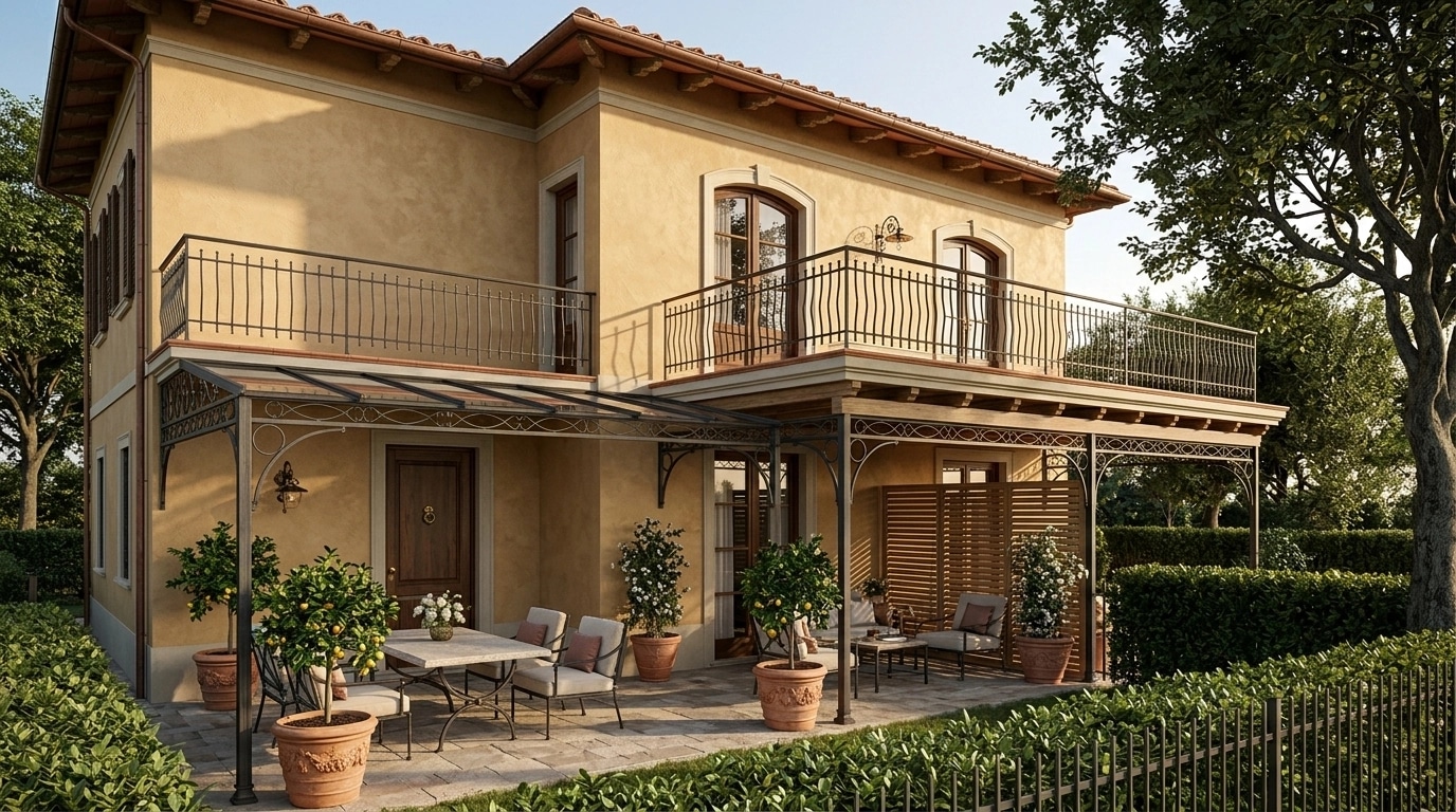 Facade design in Italian Villa Facade style — Facade by GenRoom AI