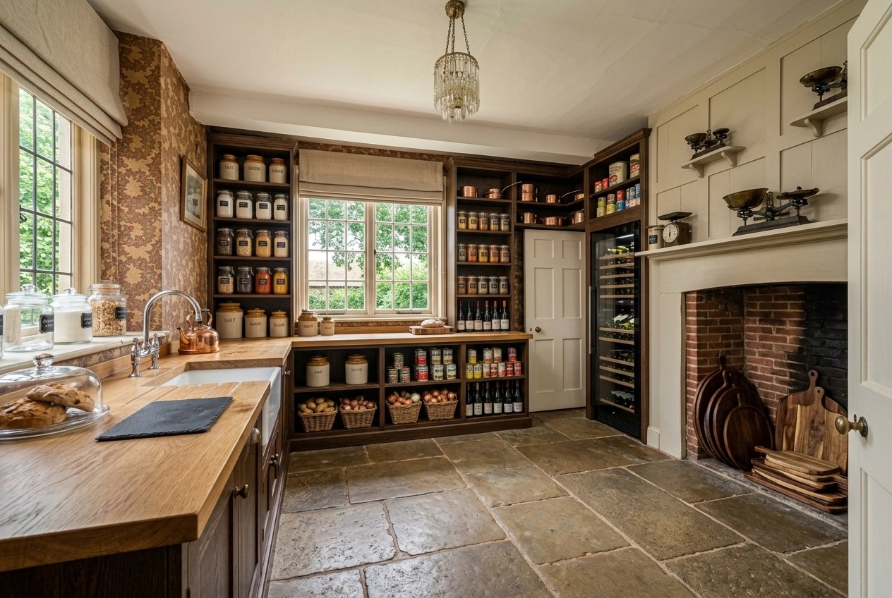 Design de interiores em estilo British — pantry por GenRoom AI