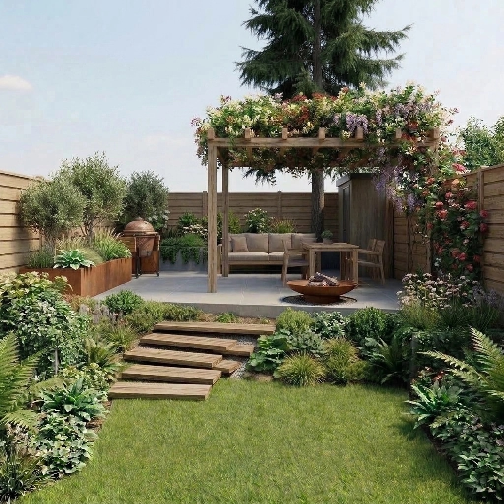 Landscape design in Eco Natural Garden style — Yard by GenRoom AI