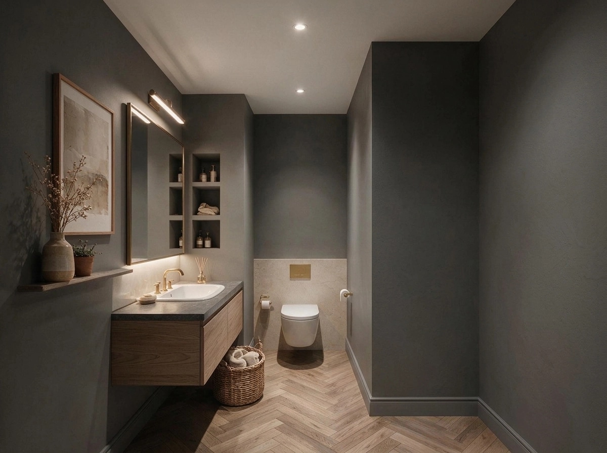 Contemporary Bathroom design — interior photo by GenRoom AI