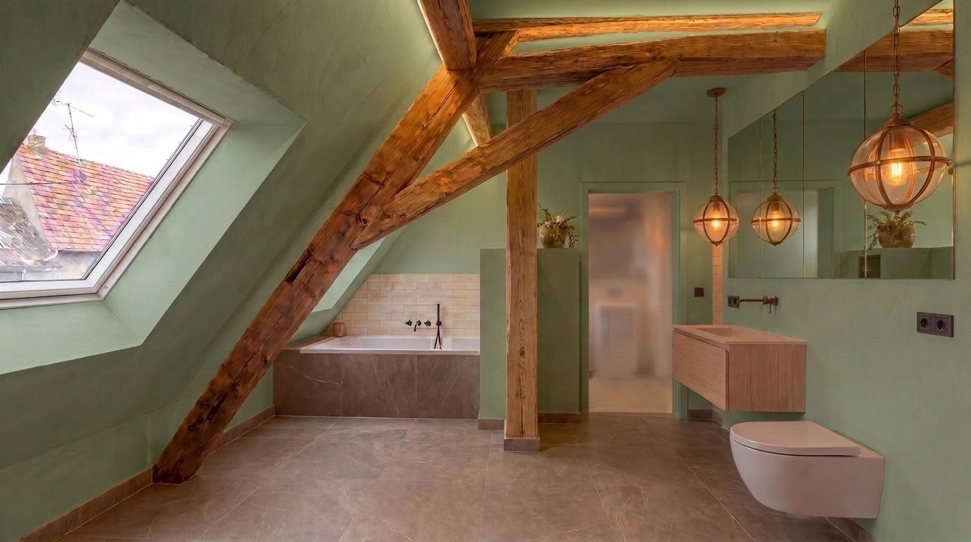 Interior design in Modern Farmhouse style — Bathroom by GenRoom AI