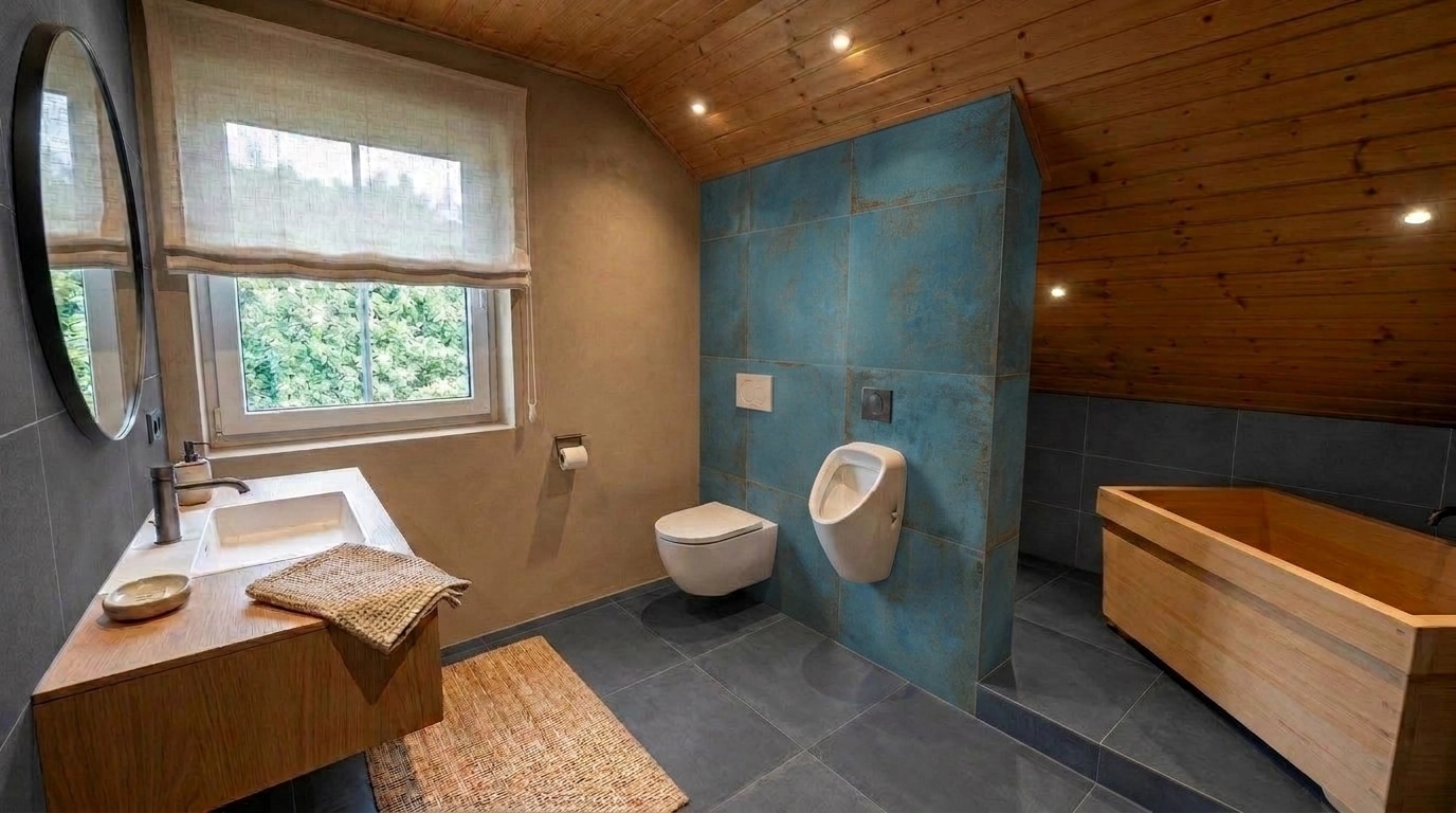 Japandi Bathroom design — interior photo by GenRoom AI