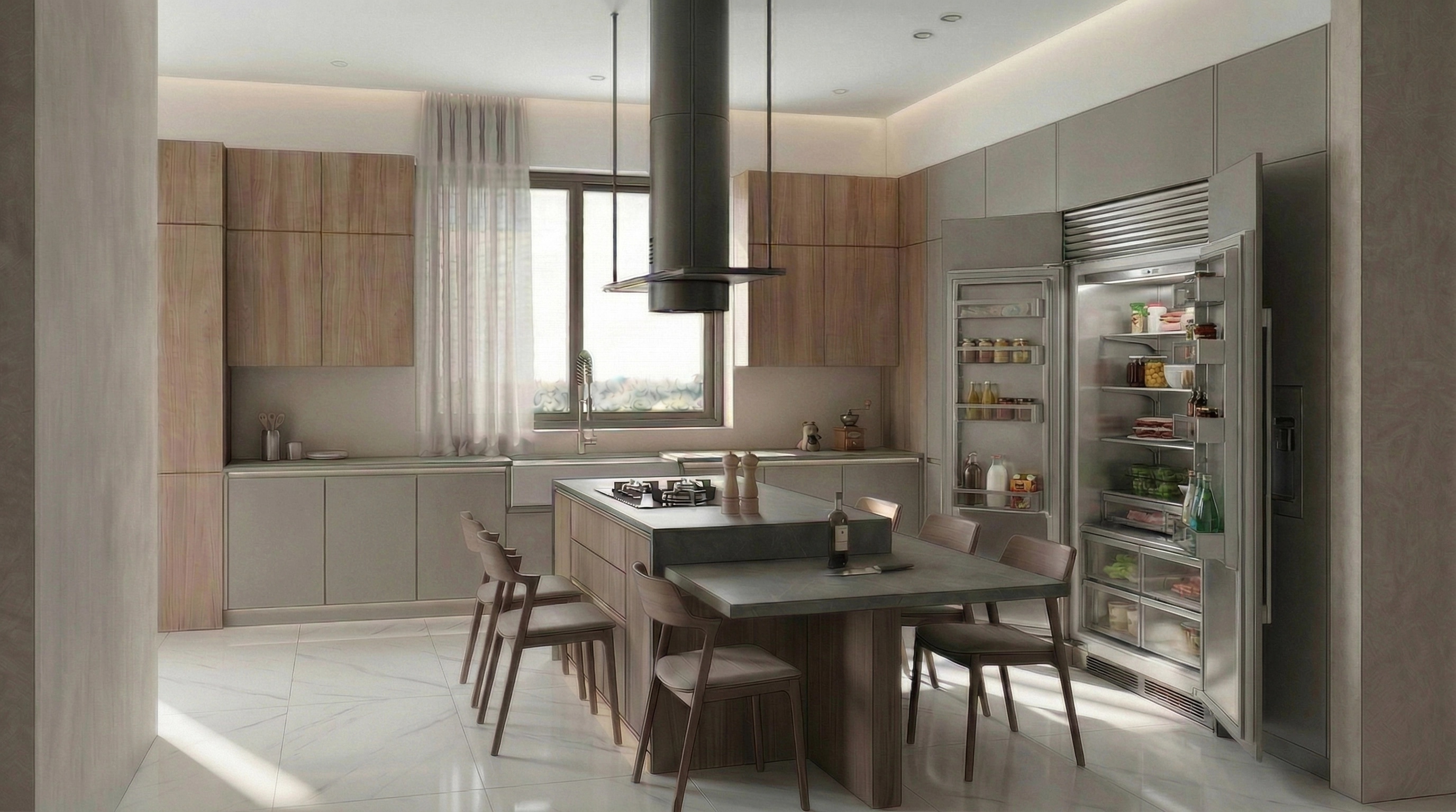 Minimalism Kitchen design — interior photo by GenRoom AI