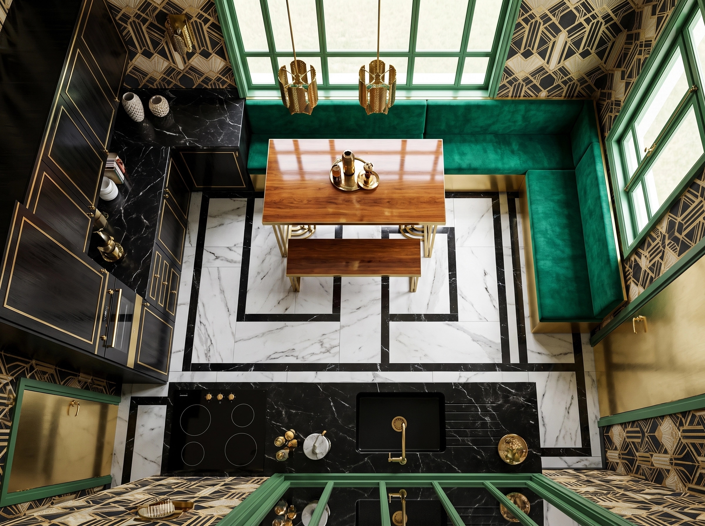Art Deco Living Room design — interior photo by GenRoom AI