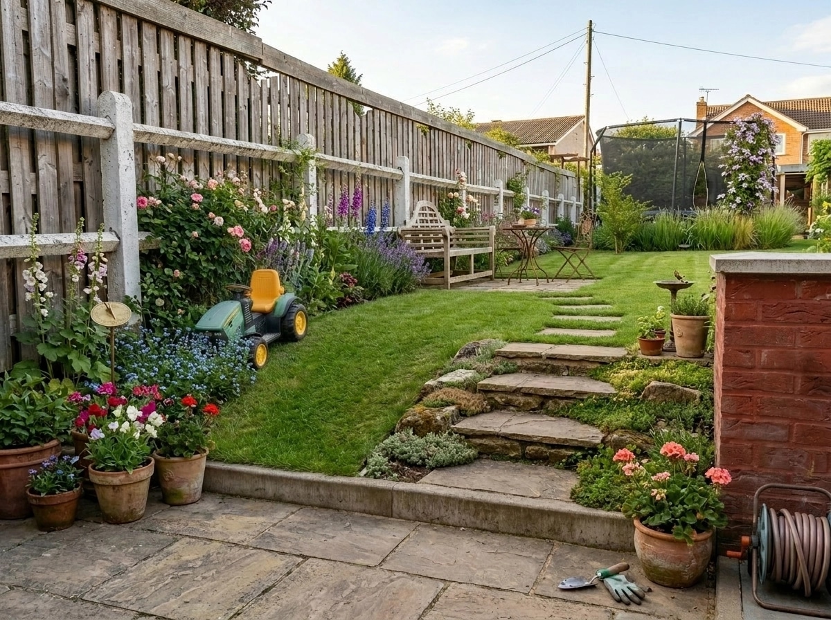 Landscape design in English Cottage Garden style — Yard by GenRoom AI