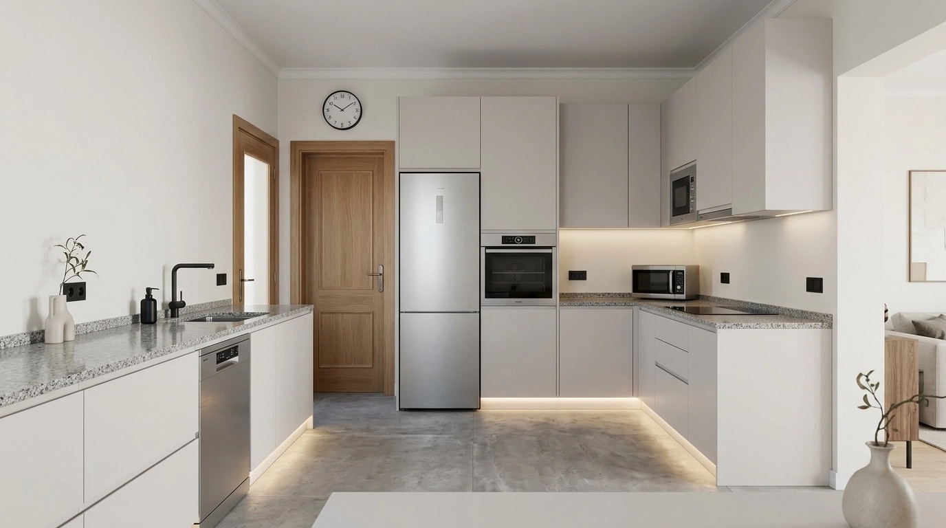 Minimalism Kitchen design — interior photo by GenRoom AI