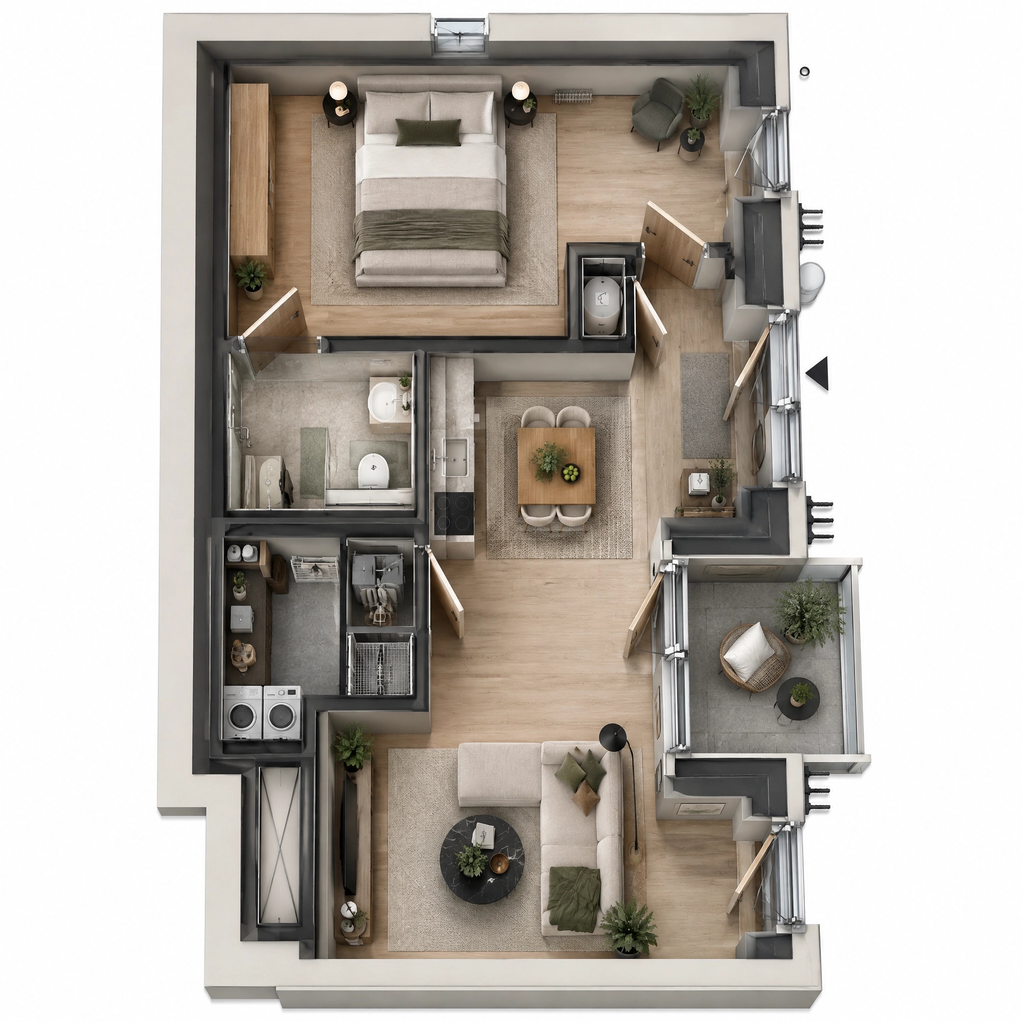 Interior design in Contemporary style — Living Room by GenRoom AI