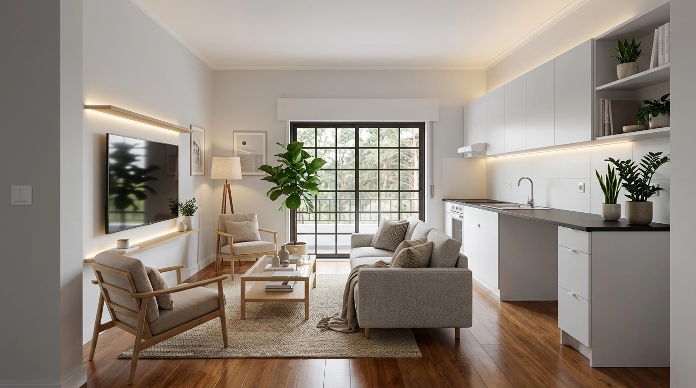 Scandinavian Living Room design — interior photo by GenRoom AI