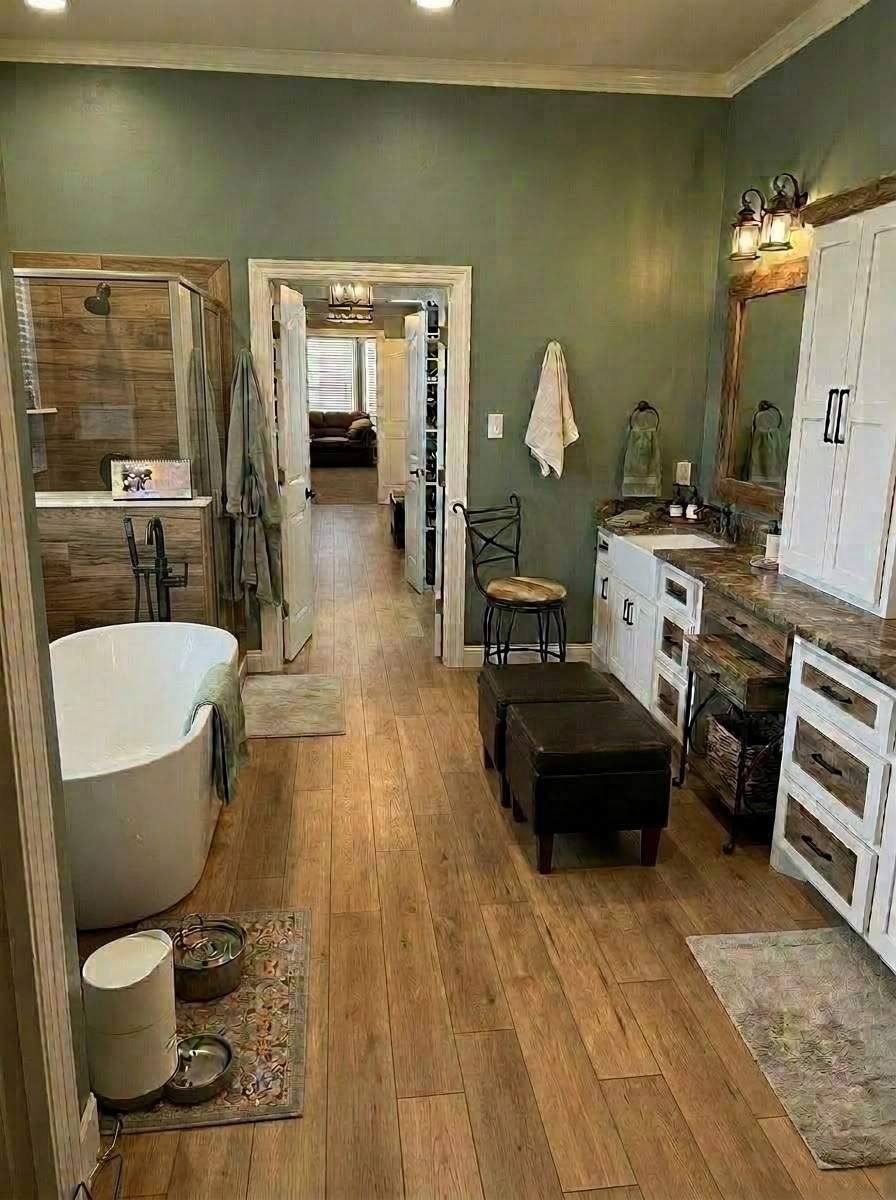 Interior design in Modern Farmhouse style — Bathroom by GenRoom AI