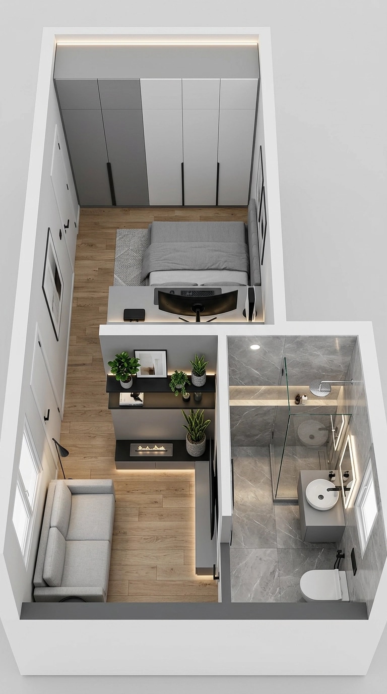 Minimalism Bedroom design — interior photo by GenRoom AI