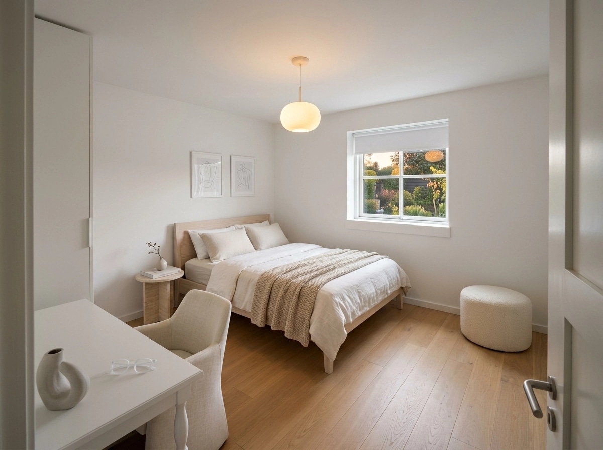 Minimalism Bedroom design — interior photo by GenRoom AI