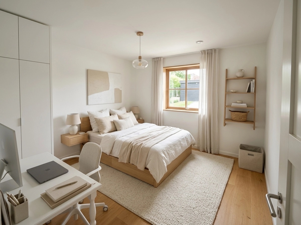 Scandinavian Bedroom design — interior photo by GenRoom AI