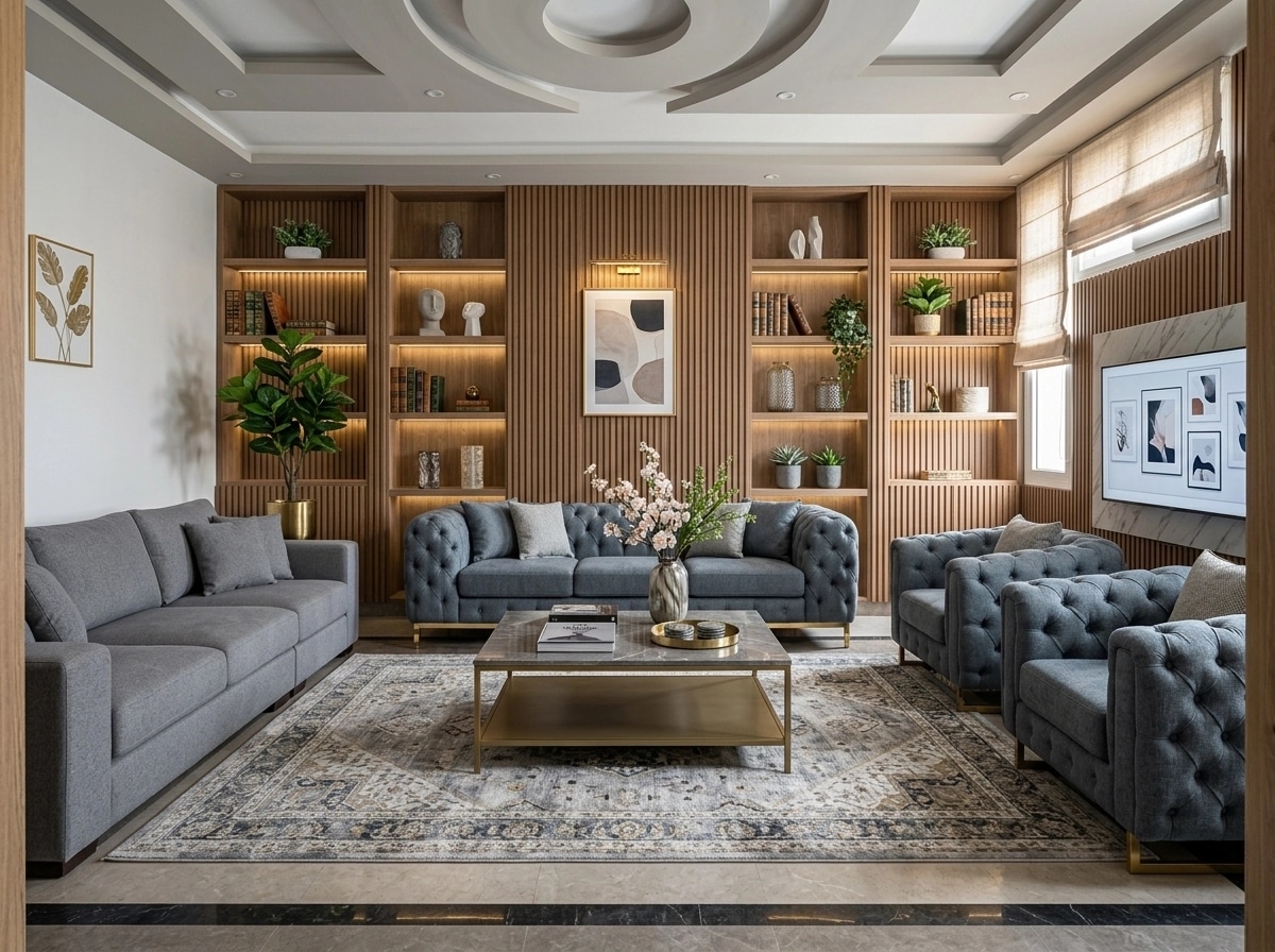 Interior design in Transitional style — Living Room by GenRoom AI
