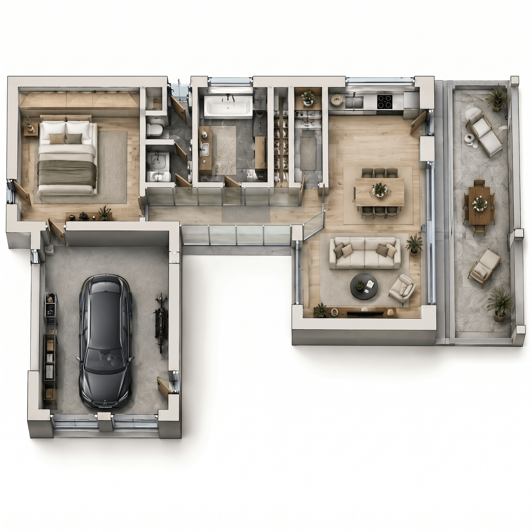 Interior design in Contemporary style — Living Room by GenRoom AI