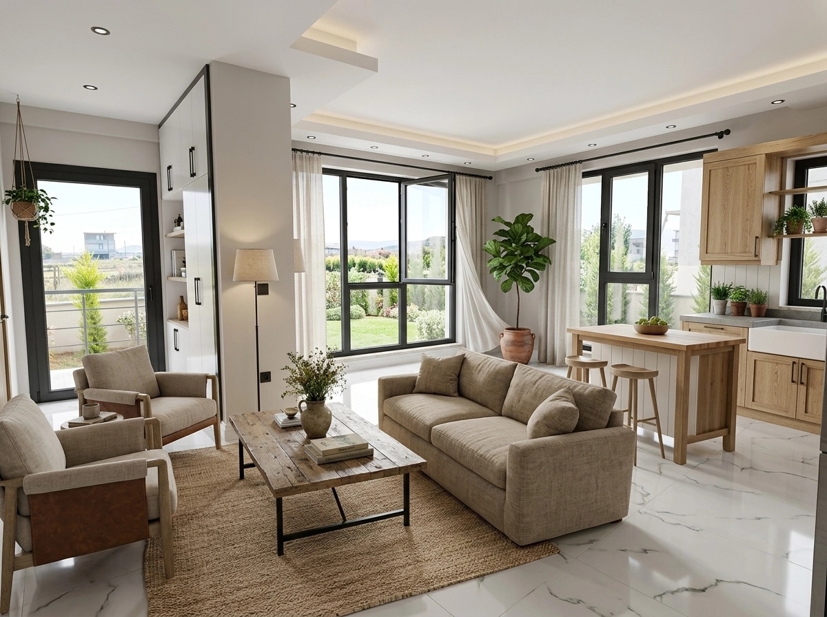 Modern Farmhouse Living Room design — interior photo by GenRoom AI