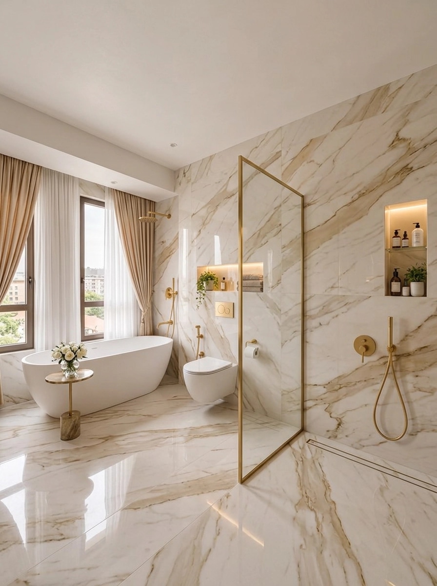 Interior design in Minimalism style — Bathroom by GenRoom AI