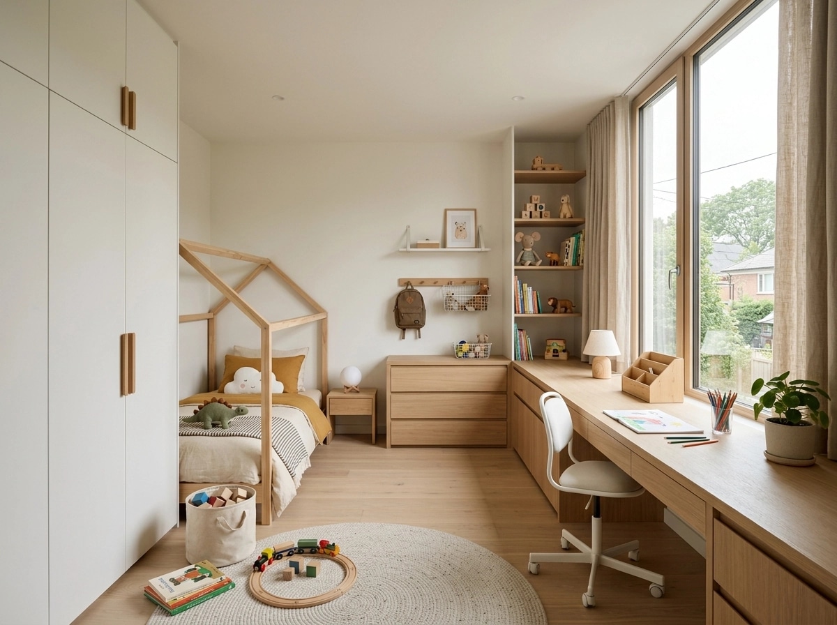Minimalism Camera dei Bambini design — interior photo by GenRoom AI