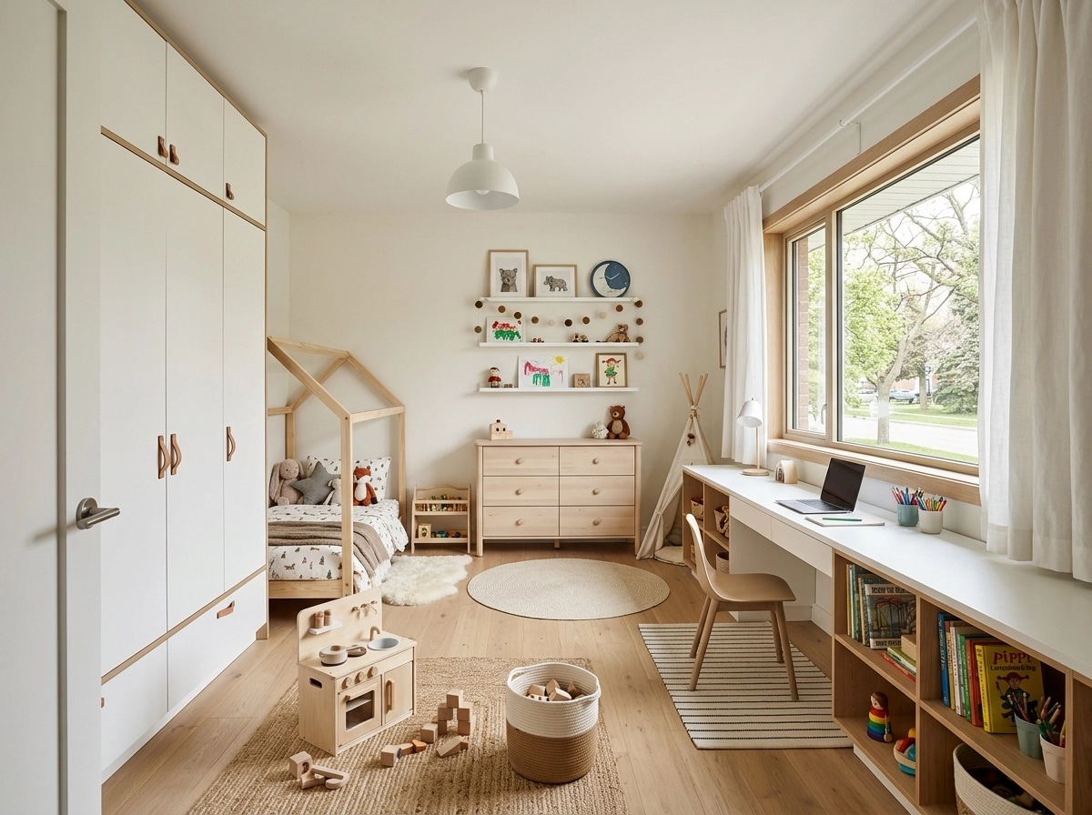 Scandinavian Kids Room design — interior photo by GenRoom AI