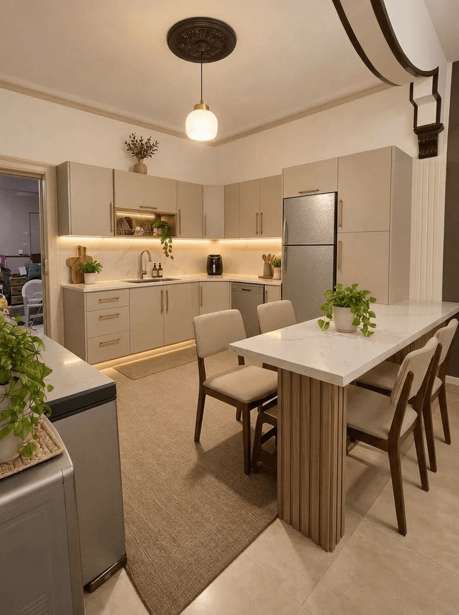 Kitchen interior in Minimalism style — photo by GenRoom AI