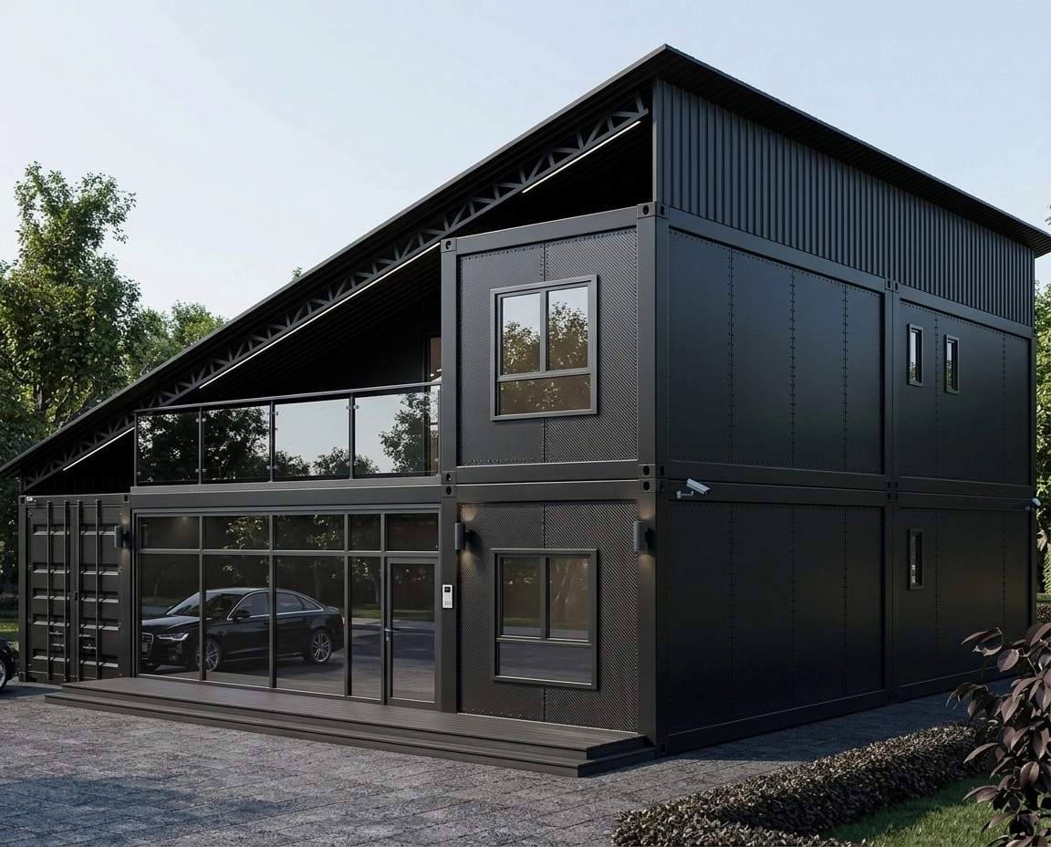 Facade design in Blacktec Facade style — Facade by GenRoom AI