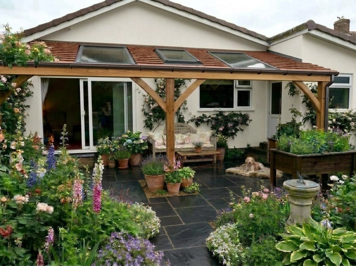 Landscape design in English Cottage Garden style — Yard by GenRoom AI