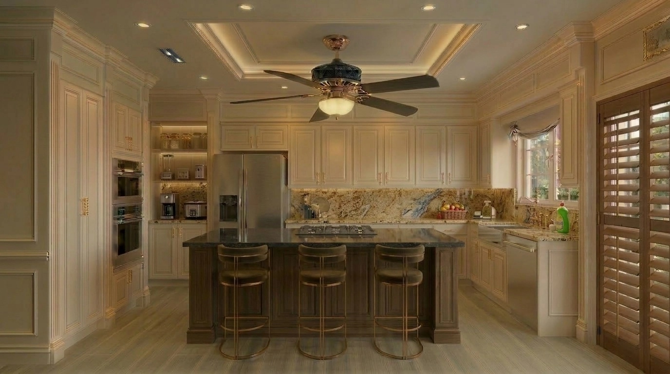 Neoclassic Kitchen design — interior photo by GenRoom AI