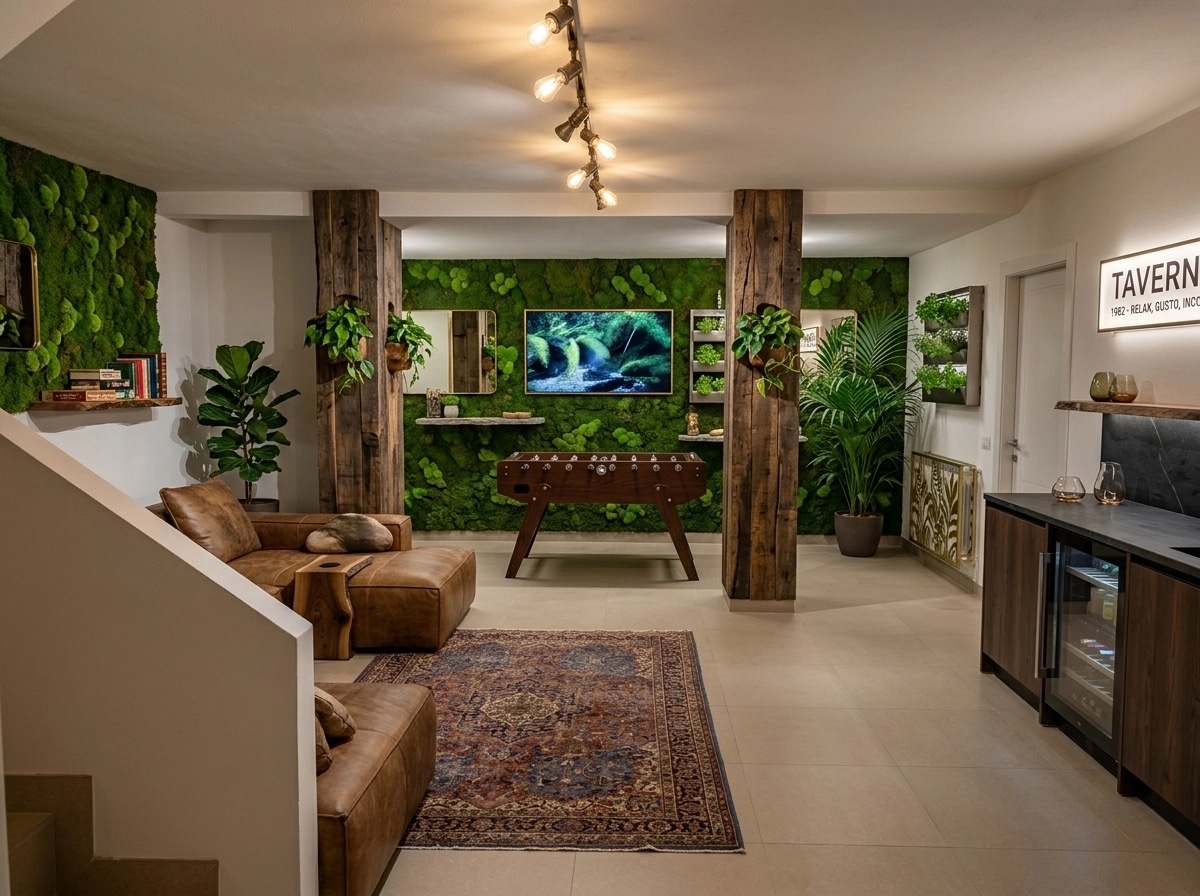 Interior design in Biophilic style — Living Room by GenRoom AI