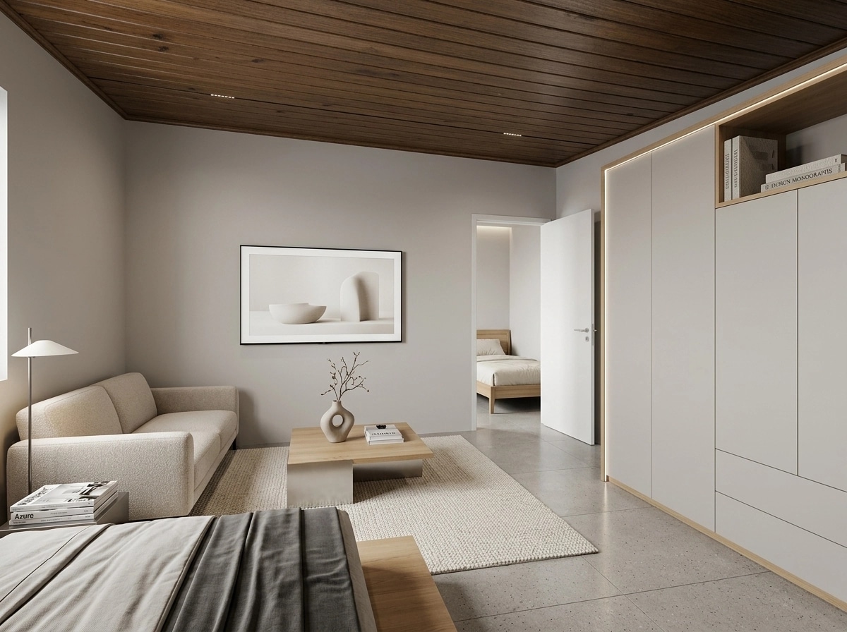 Minimalism Living Room design — interior photo by GenRoom AI