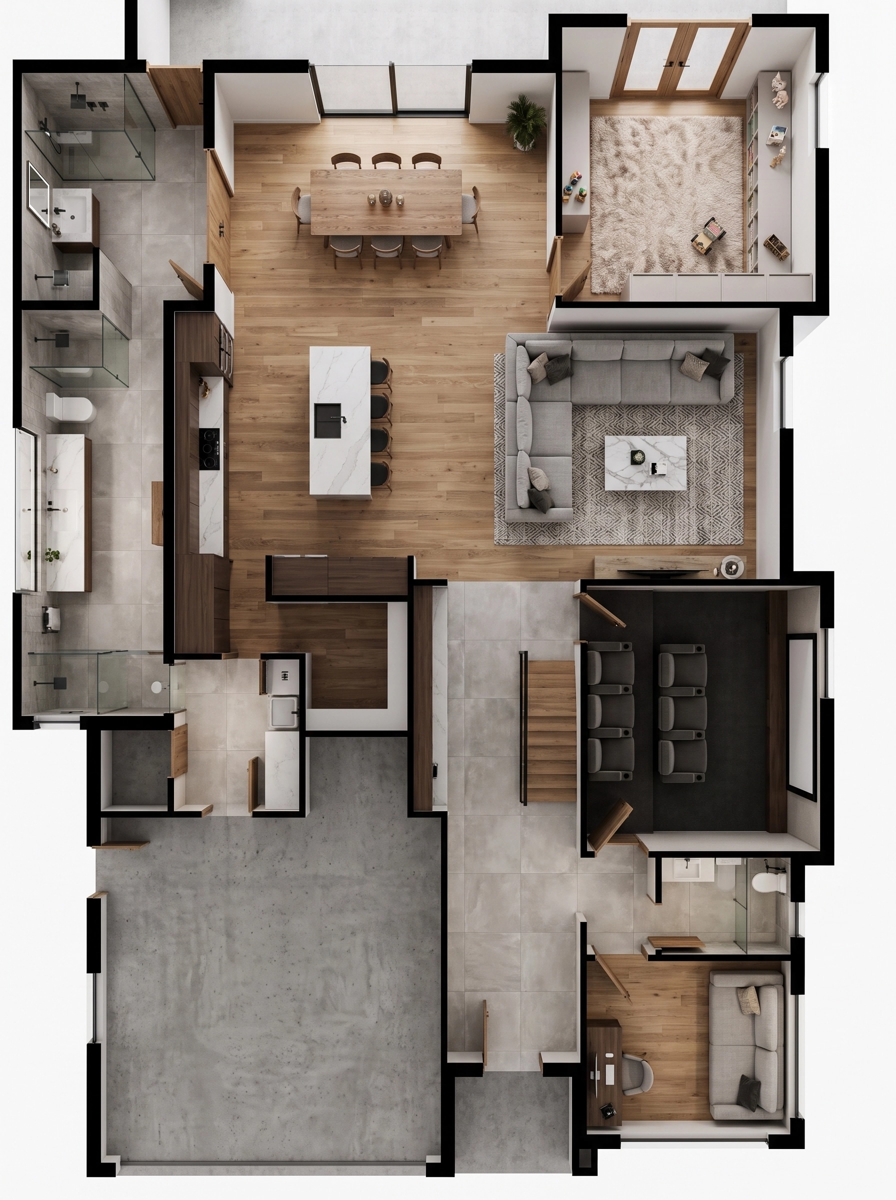 Interior design in Contemporary style — Living Room by GenRoom AI