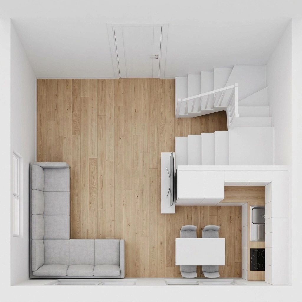 Interior design in Minimalism style — Living Room by GenRoom AI