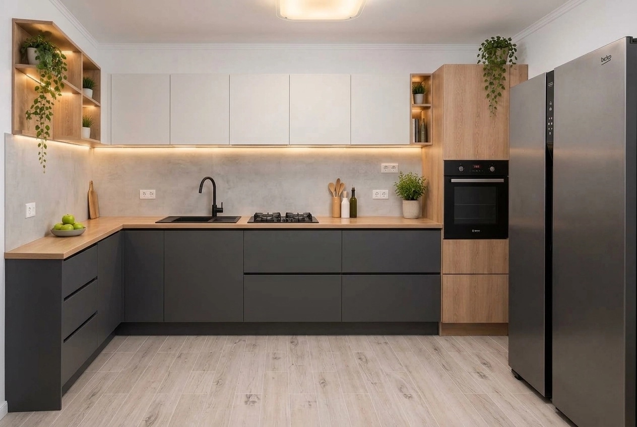 Minimalism Kitchen design — interior photo by GenRoom AI