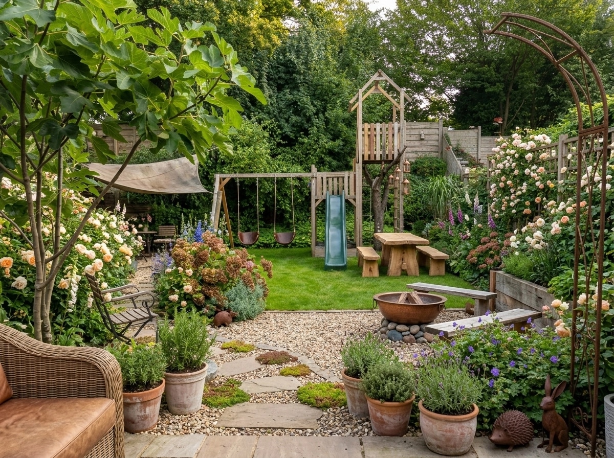 Country Rustic Garden Yard design — yard photo by GenRoom AI