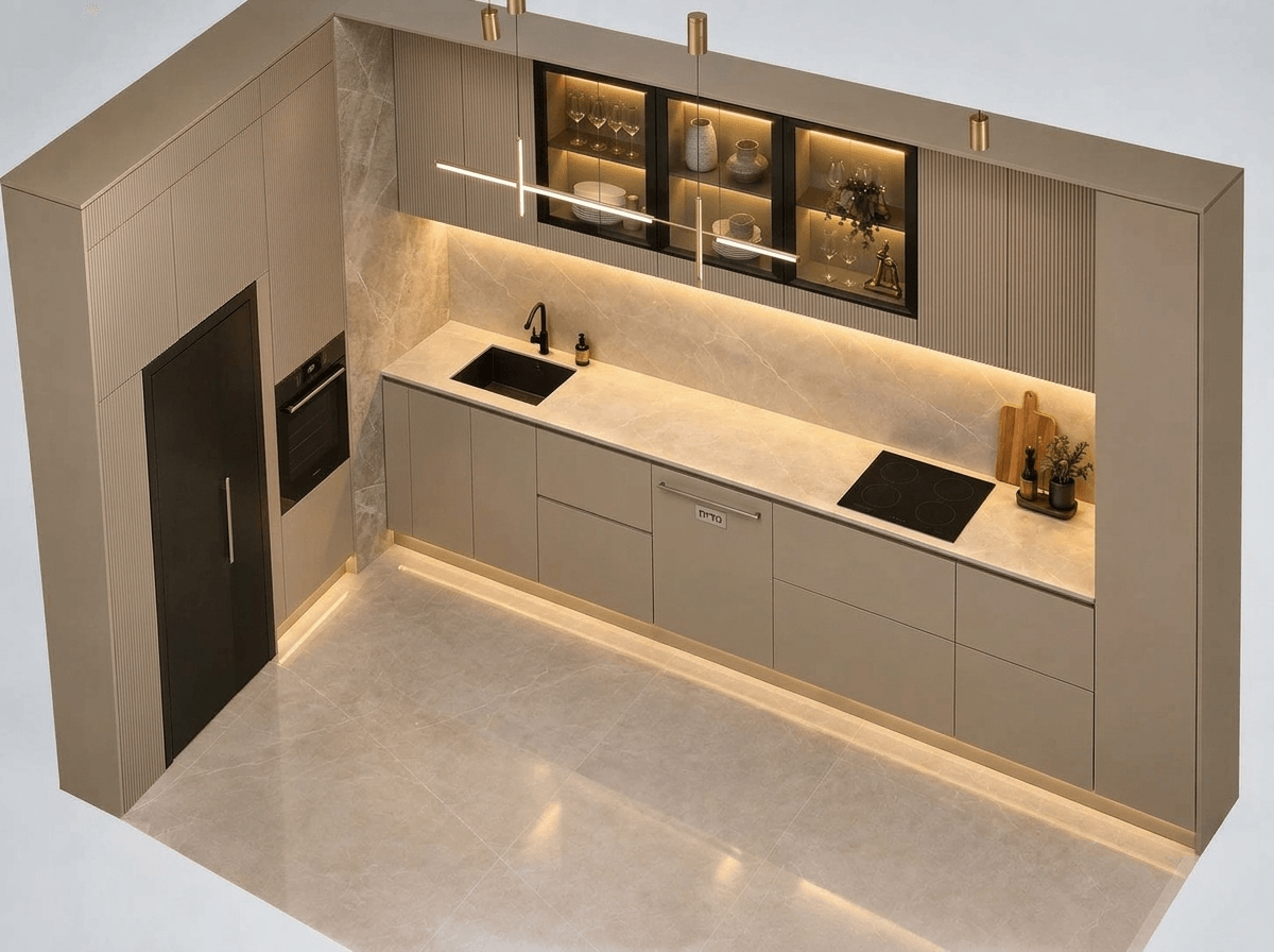 Kitchen interior in no_style style — photo by GenRoom AI