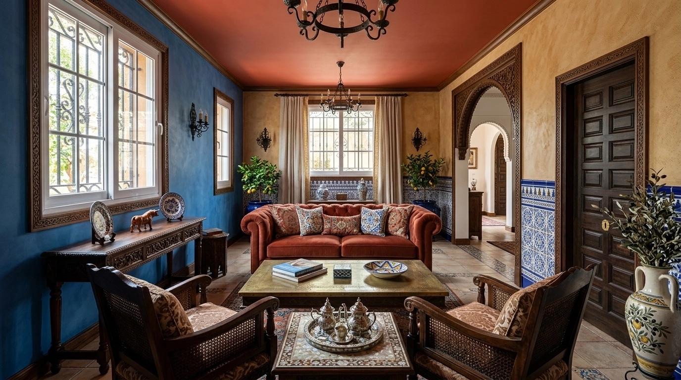 Interior design in Andalusian style — Living Room by GenRoom AI