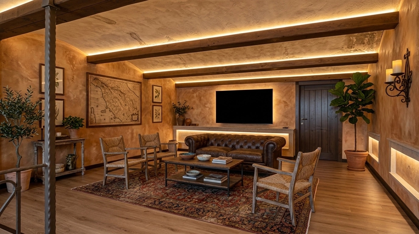 Tuscan Living Room design — interior photo by GenRoom AI