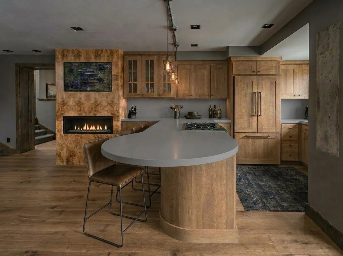 Interior desain di Loft / Industrial gaya — Dapur oleh GenRoom AI