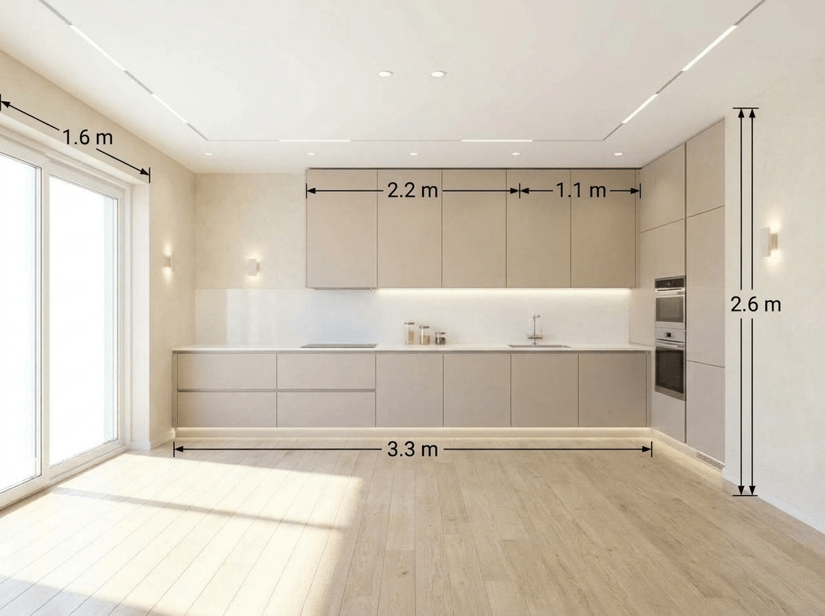 Minimalism Kitchen design — interior photo by GenRoom AI
