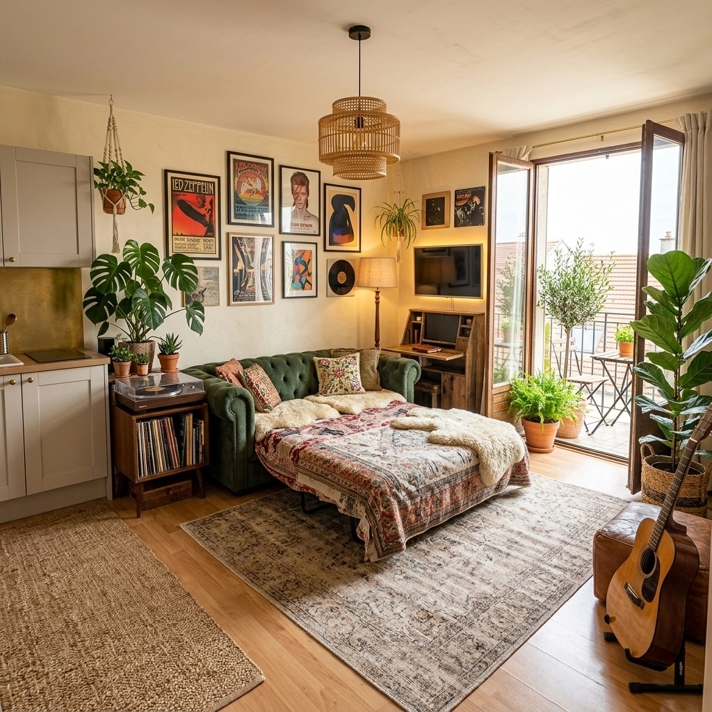 Design de interiores em estilo Bohemian — studio por GenRoom AI