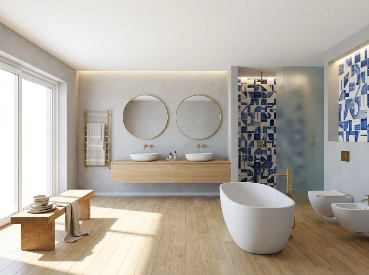 Portuguese Modern الحمام design — interior photo by GenRoom AI