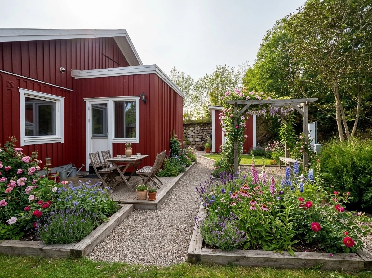 Country Rustic Garden Yard design — yard photo by GenRoom AI