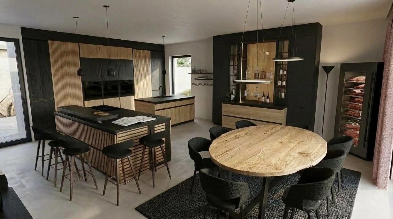 Kitchen interior in no_style style — photo by GenRoom AI