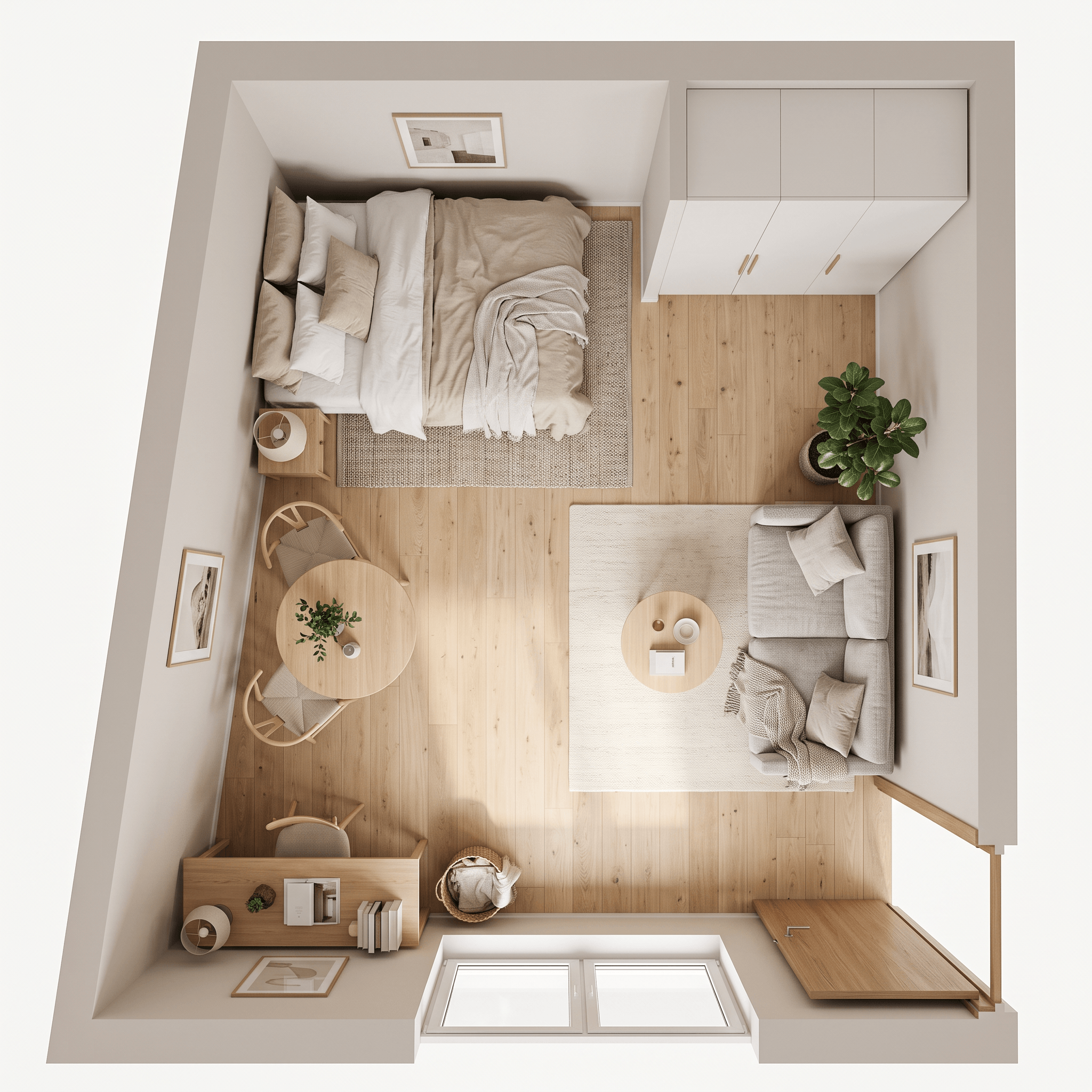 Interior design in Scandinavian style — Living Room by GenRoom AI