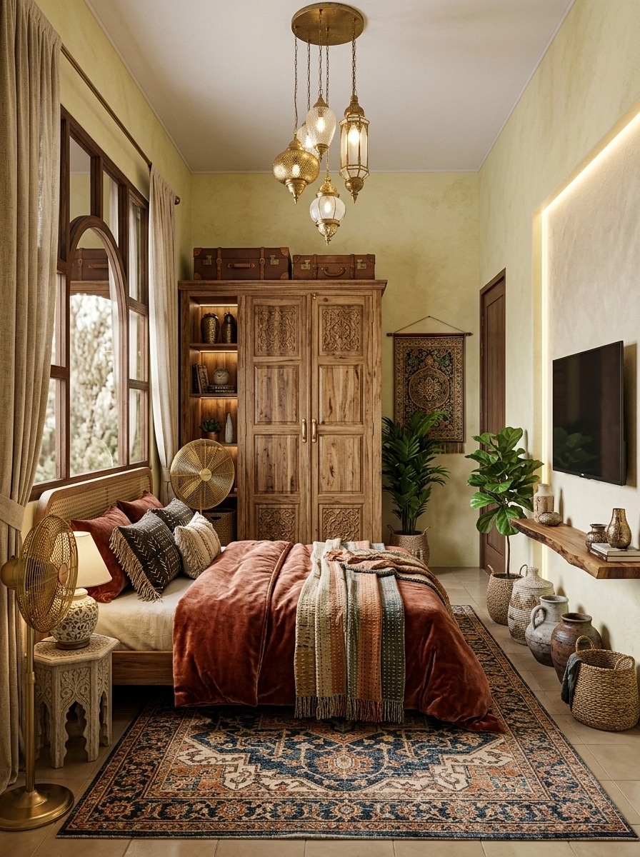 Interior design in Bohemian style — Bedroom by GenRoom AI