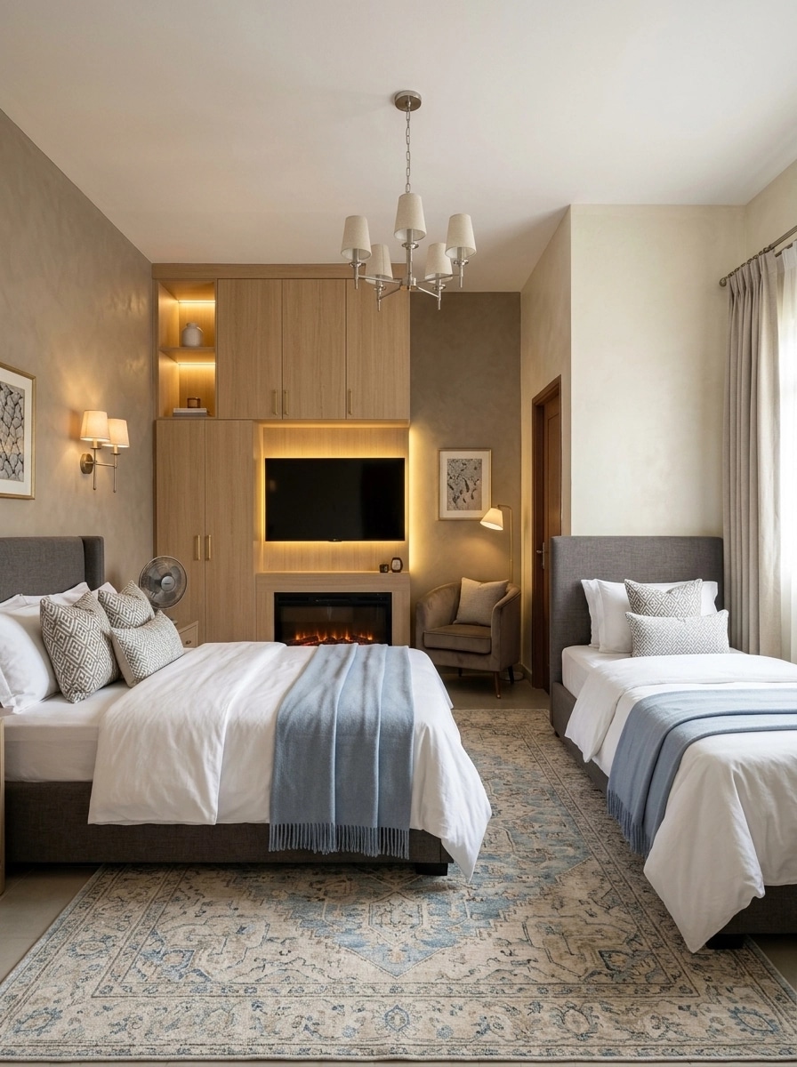 Transitional Bedroom design — interior photo by GenRoom AI