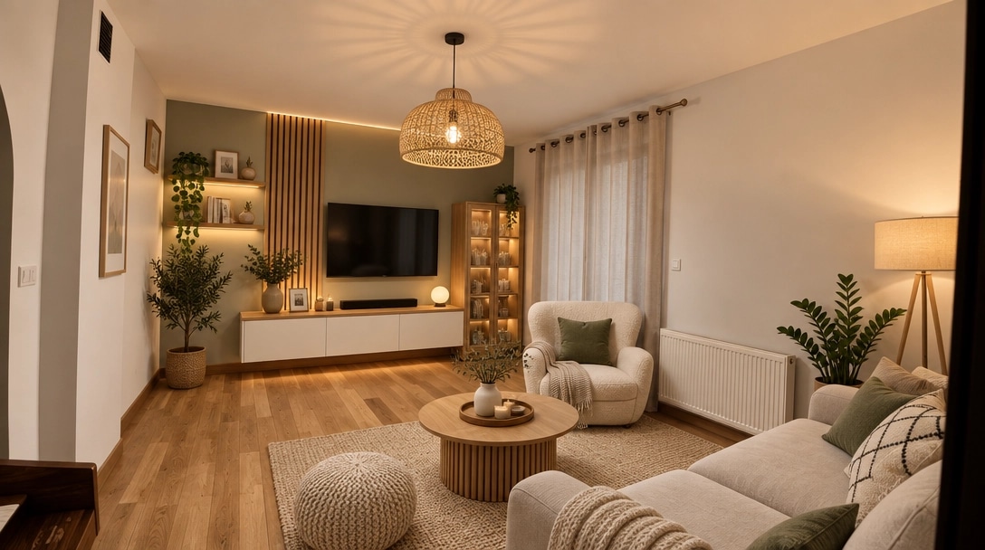 Interior design in Scandinavian style — Living Room by GenRoom AI