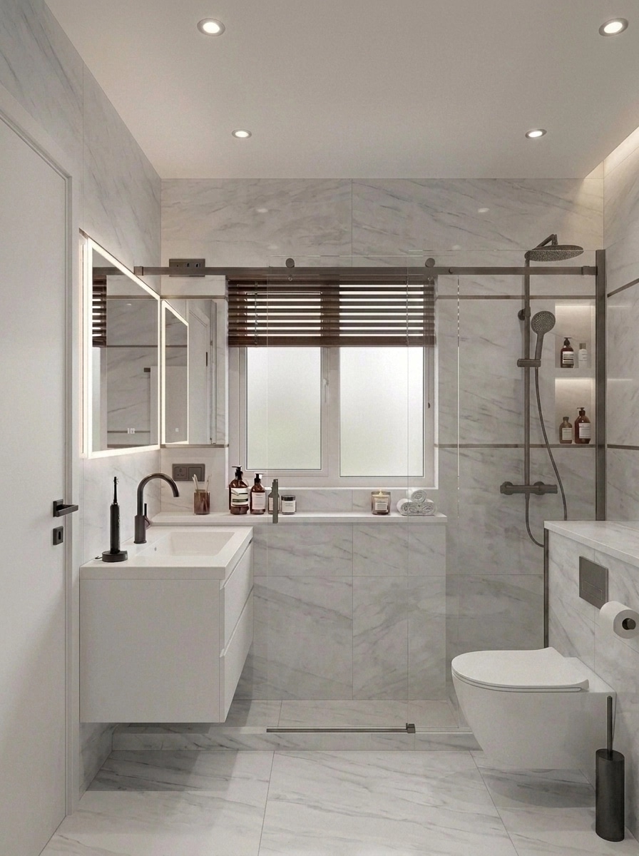 Bathroom interior in Contemporary style — photo by GenRoom AI