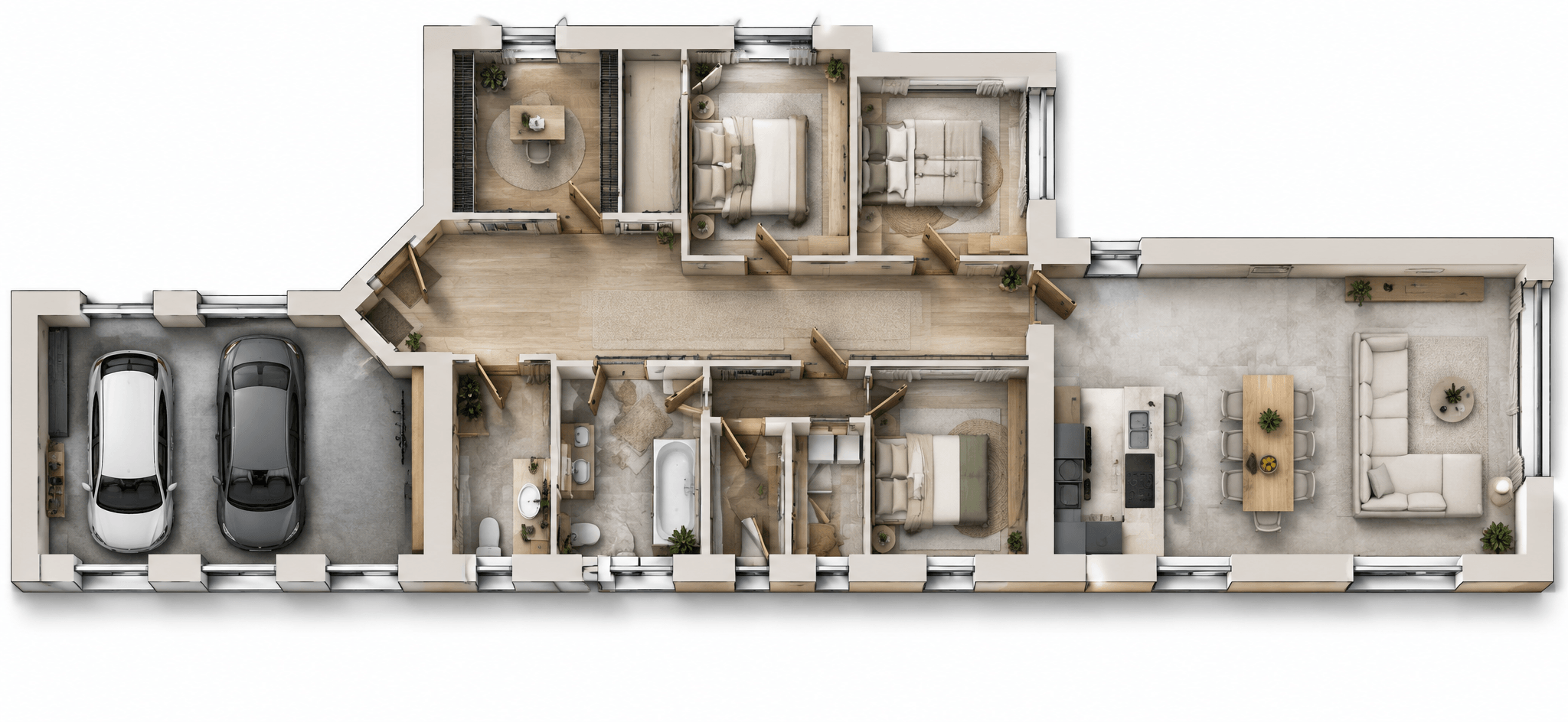 Diseño de interiores en estilo Minimalism — Salón por GenRoom AI