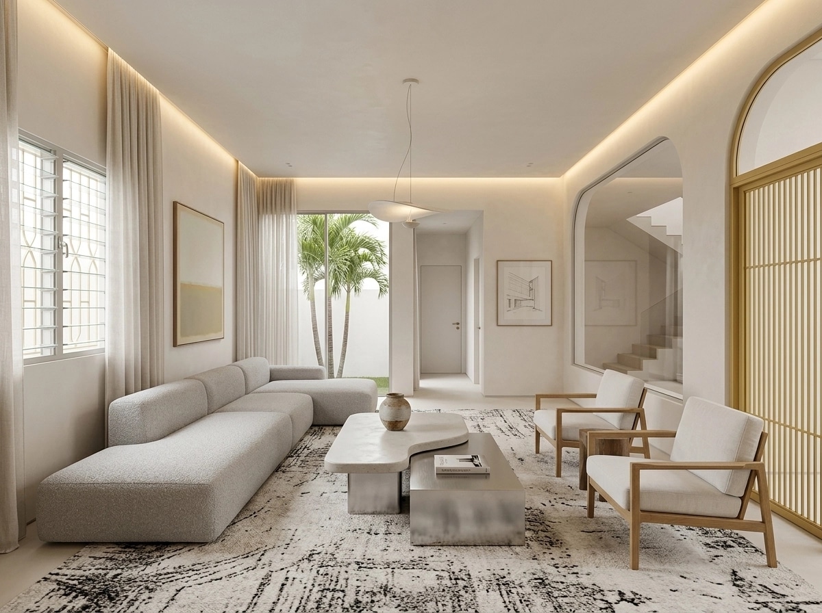 Minimalism Living Room design — interior photo by GenRoom AI