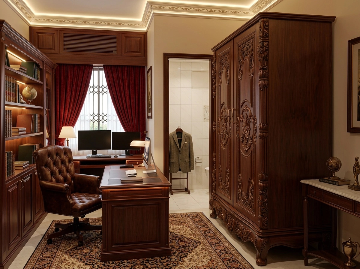 Interior design in Classic style — home_office by GenRoom AI